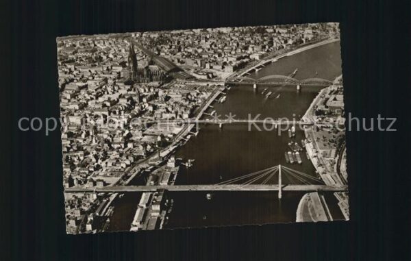 Koeln Rhein Luftaufnahme Severinbrücke Deutzer Brüc