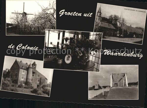 Waardenburg Windmühle Brücke Shloss