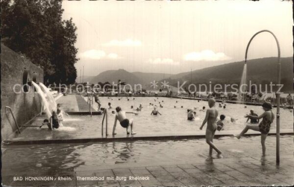 Bad Hoenningen Thermalbad mit Burg Rheineck