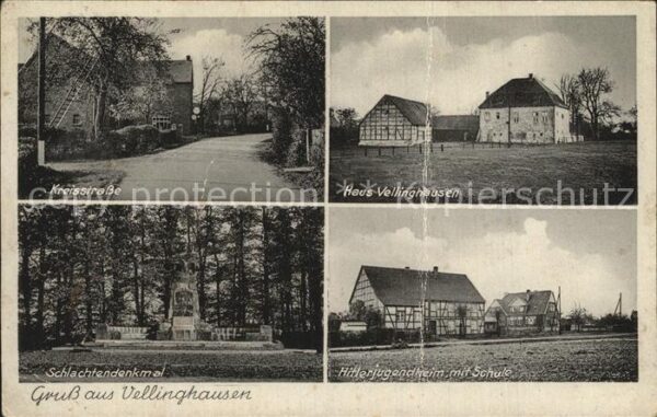 Vellinghausen Welver Kreisstraße Schlachtendenkmal Haus Vell