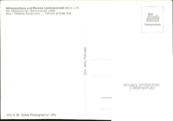 Oberprechtal Höhengasthaus Pension Landwassereck – Bild 2