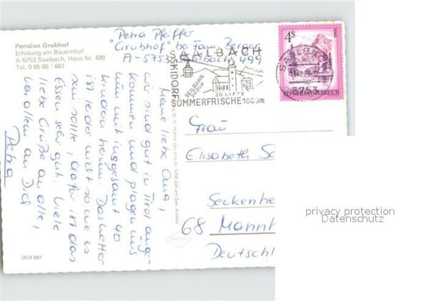 Saalbach-Hinterglemm Pension Grubhof – Bild 2
