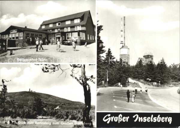 Inselsberg Schmalkalden Berggasthof Stöhr Blick vom Rennsteig F
