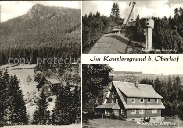 Oberhof Thueringen Hoher Stein Schanze am Rennsteig Waldga