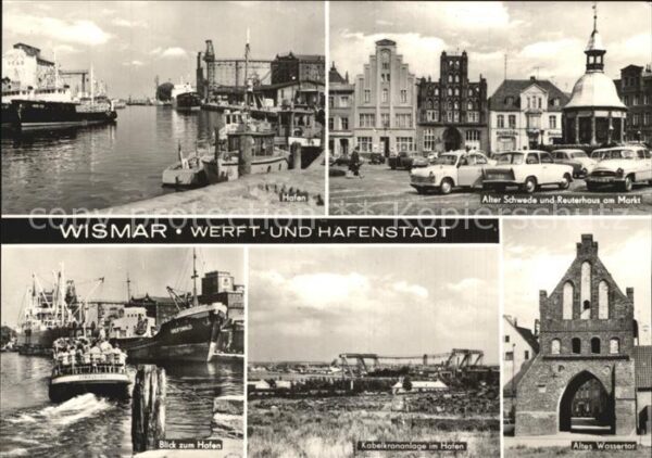 Wismar Mecklenburg Alter Schwede  und Reuterhaus Hafen Alt