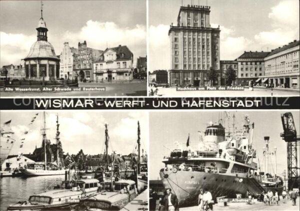 Wismar Mecklenburg Alte Wasserkunst Hochhaus am Platz des