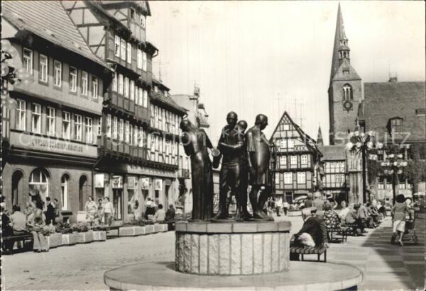 Quedlinburg Marktplatz mit Münzberger Musikanten