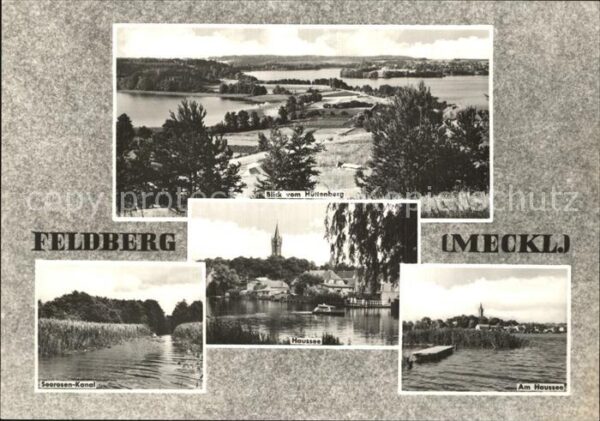 Feldberg Mecklenburg Blick vom Hüttenberg Seerosenkanal Haus