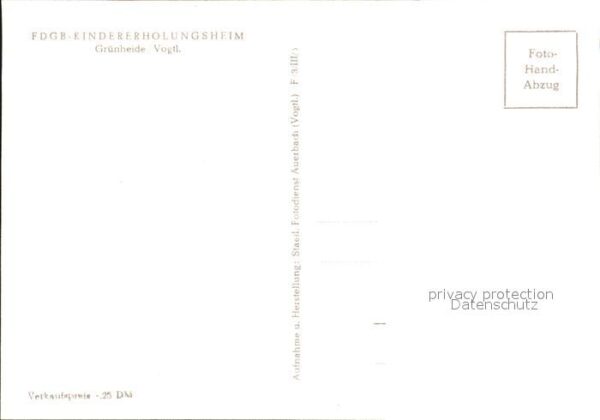 Gruenheide Vogtland Kindererholungsheim – Bild 2