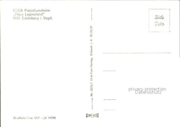 Schoenberg Vogtland FDGB Präsidium Haus Luginsland – Bild 2