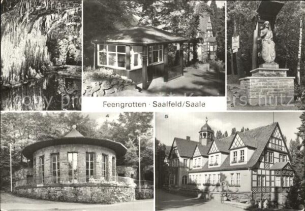 Saalfeld Saale Mittlere Grotte Kasse Bergmannsplastik