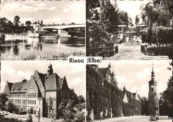 Riesa Sachsen Neue Elbbrücke Freitreppe Stadtpark Rat