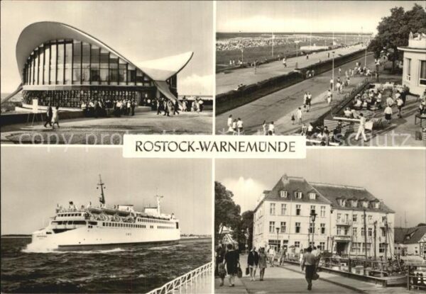 Warnemuende Ostseebad Gaststätte Teepott Strandpromenade Fähr