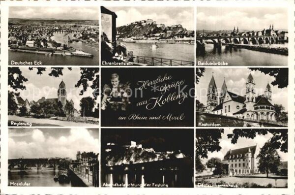Koblenz Rhein Deusches Eck Ehrenbreitstein Balduinbrü