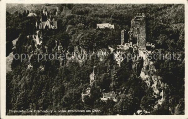 Drachenburg und Ruine Drachenfels am Rhein