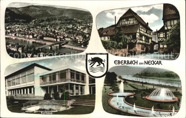 Eberbach Neckar Total Hof Kurhaus Kuranlage Wasserspiel