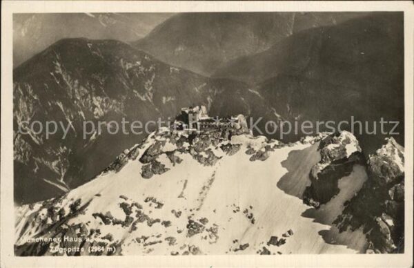Zugspitze Münchner Haus Fliegeraufnahme