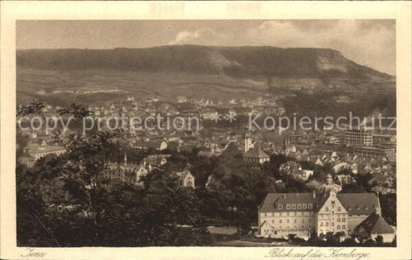 Jena Thueringen Stadtblick mit Kernbergen