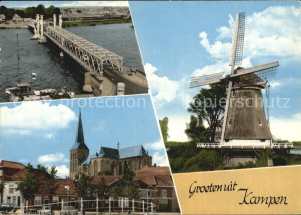Kampen Niederlande Brücke Mühle Kirche
