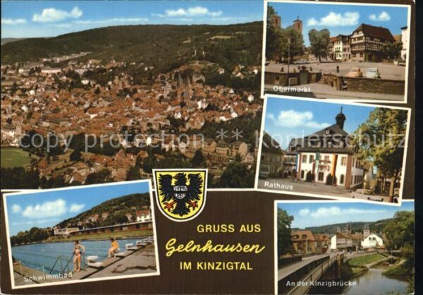 Gelnhausen Panorama Obermarkt Rathaus Schwimmbad K