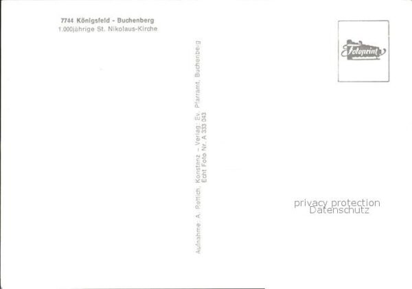 Buchenberg Koenigsfeld Schwarzwald 1000jährige St Nikolaus Kirche Inneres – Bild 2