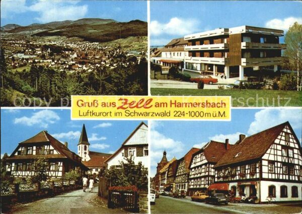 Zell Harmersbach Panorama Kurklinik Ortenau Pfarrhofgrab
