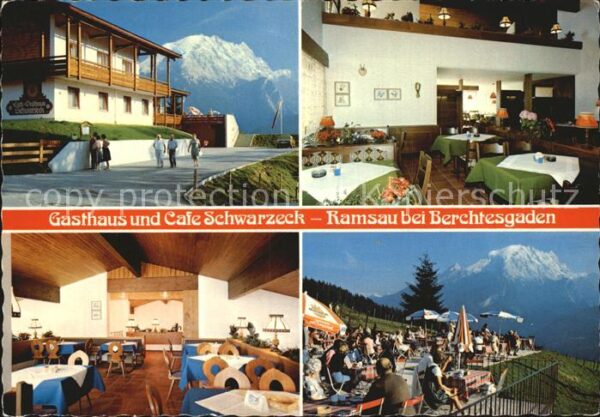 Ramsau Berchtesgaden Gasthof Cafe Schwarzeneck Gastraum Terr