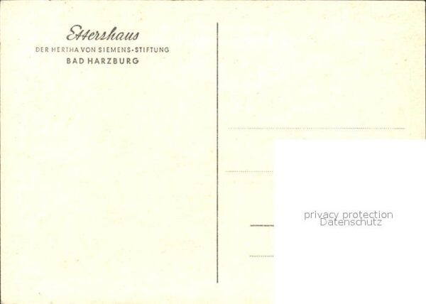 Bad Harzburg Ettershaus Hertha von Siemens Stiftung – Bild 2