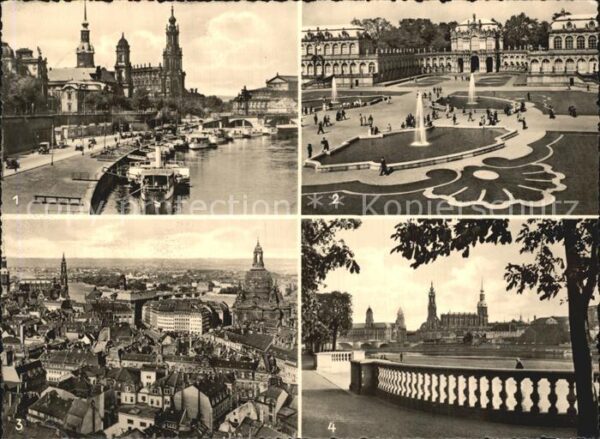 Dresden Dampferanlegestelle Zwingerhof Stadtbli