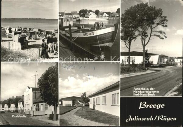 Breege Ruegen Strand Hafen Dorfstrasse Ferienheim der