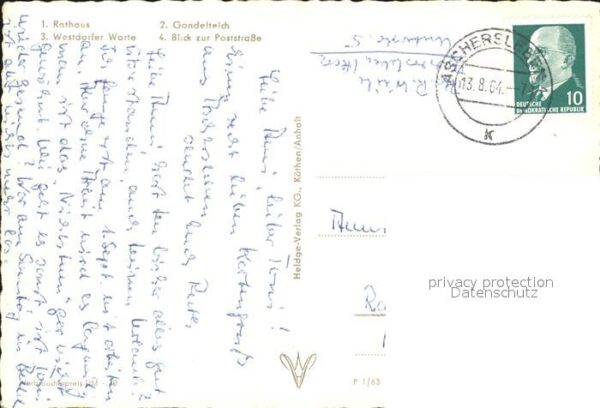 Aschersleben Rathaus Gondelteich Westdorfer Warte Po – Bild 2