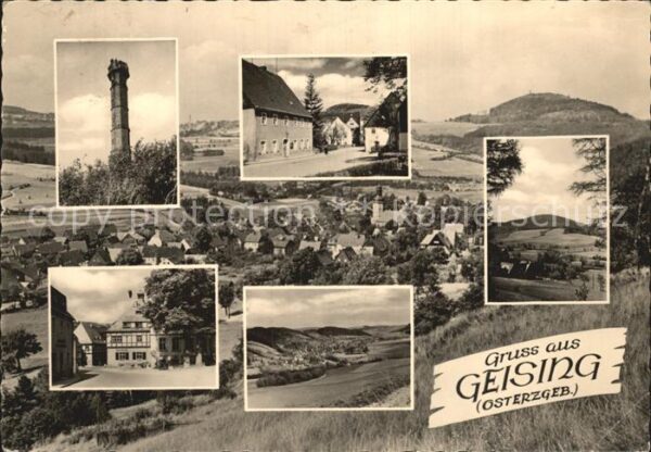Geising Erzgebirge Aussichtsturm Dorfpartien Panorama