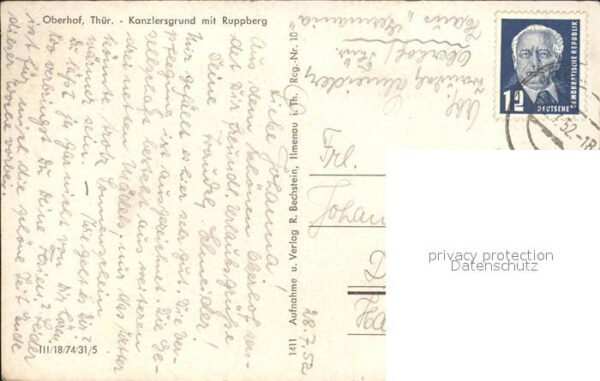Oberhof Thueringen Panorama Kanzlersgrund mit Ruppberg – Bild 2