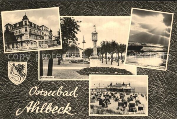 Ahlbeck Ostseebad FDGB Erholungsheim Konzertplatz Standuh
