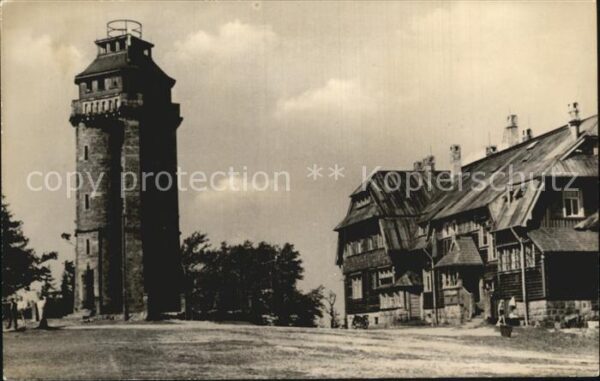 Auersberg Wildenthal HO Berghotel Aussichtsturm Handabzug