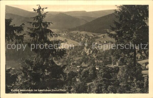 Manebach Panorama Kurort im Ilmtal