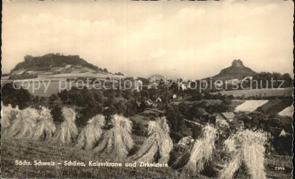 Schoena Elbe Landwirtschaft Blick zur Kaiserkrone un