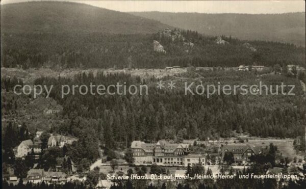 Schierke Harz Blick auf Hotel Heinrich Heine und Feue