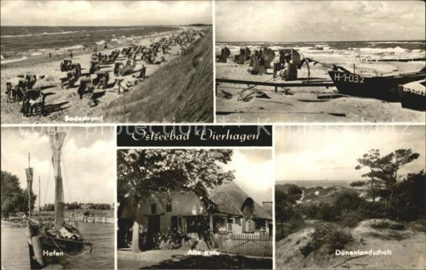Dierhagen Ostseebad Badestrand Hafen Alte Kate Dünenlandsch