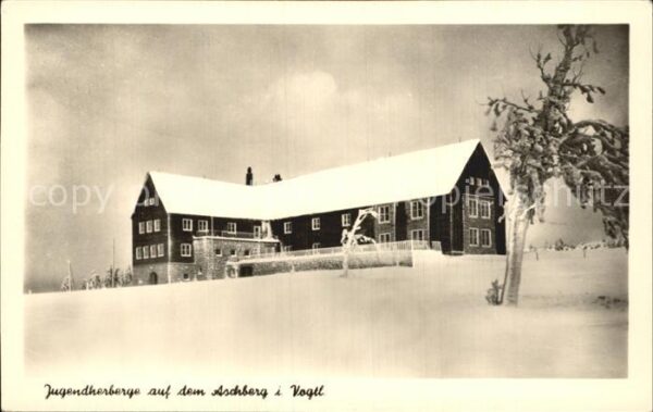 Aschberg Vogtland Jugendherberge Winterlandschaft