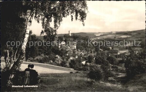 Lobenstein Bad Panorama Blick vom Waldrand aus