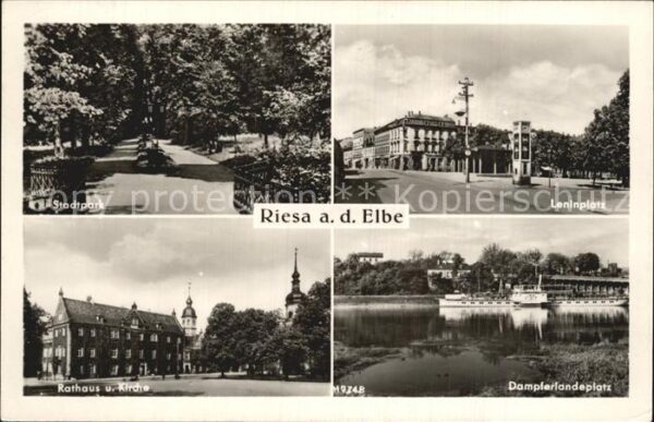 Riesa Sachsen Stadtpark Leninplatz Dampferlandeplatz