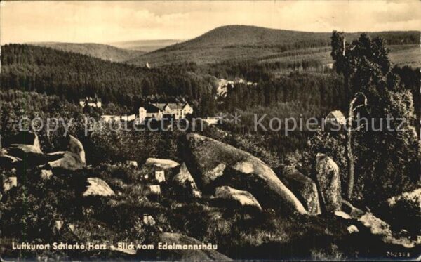 Schierke Harz Panorama Blick vom Edelmannshäu Luftkur