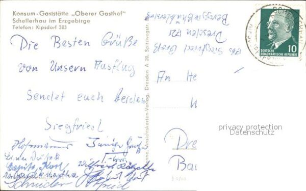 Schellerhau Konsum Gaststätte Oberer Gasthof Winter – Bild 2