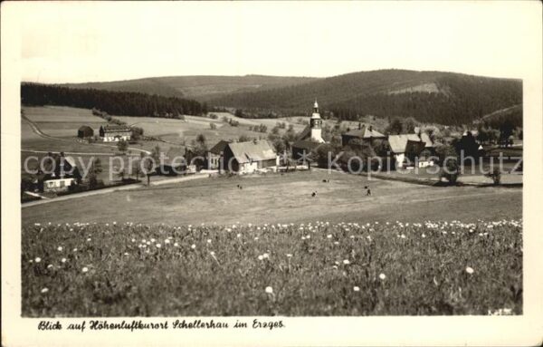 Schellerhau Ortsansicht mit Kirche Höhenluftkurort