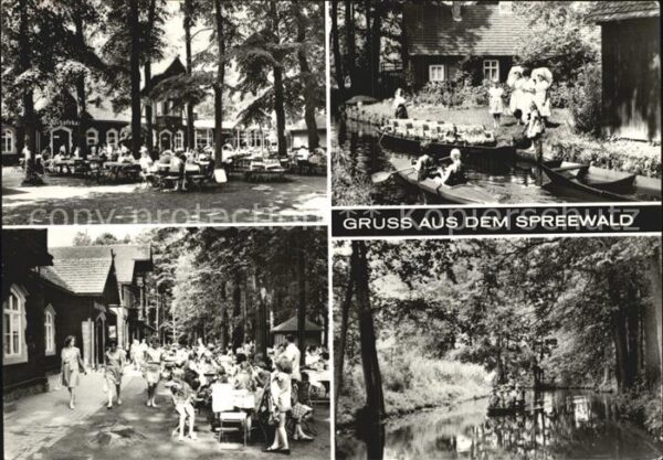 Spreewald Gaststätte Wasserstrasse Kahn Trachten