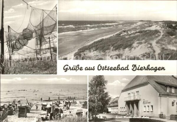Dierhagen Ostseebad Fischernetze Strand Dünen Ernst Moritz