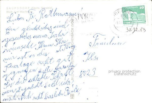 Saupsdorf Ortsansicht mit Kirche Blick zum Wachbe – Bild 2