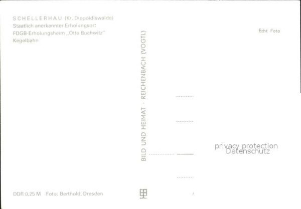 Schellerhau FDGB Erholungsheim Otto Buchwitz Kegelb – Bild 2