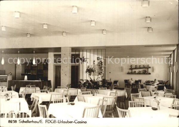 Schellerhau FDGB Urlauber Casino Restaurant Handabz